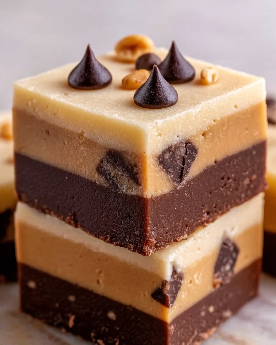 Peanut Butter Chocolate Freezer Fudge Recipe - Recipe Image