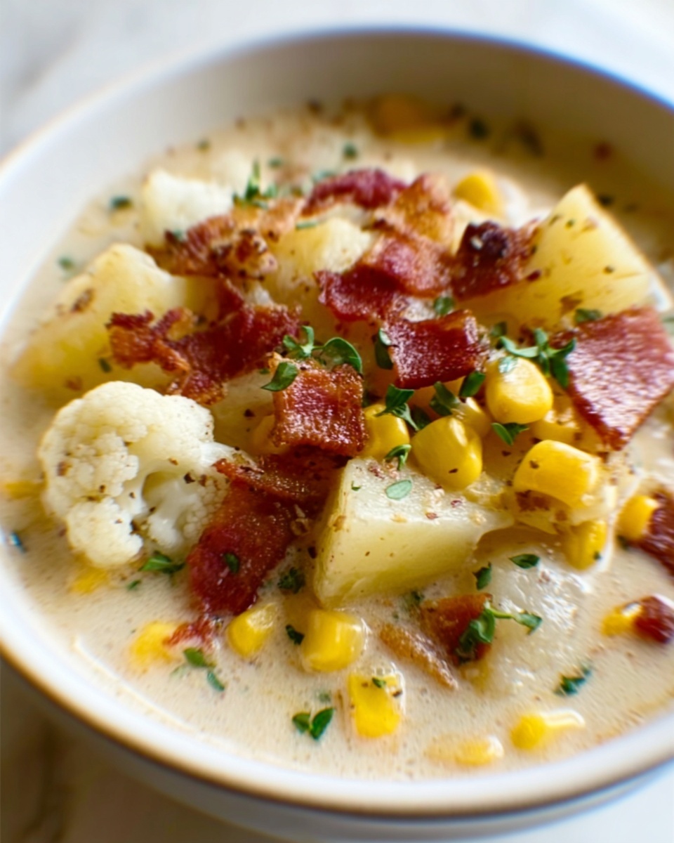 Slow Cooker Cauliflower Corn Chowder Recipe - Recipe Image