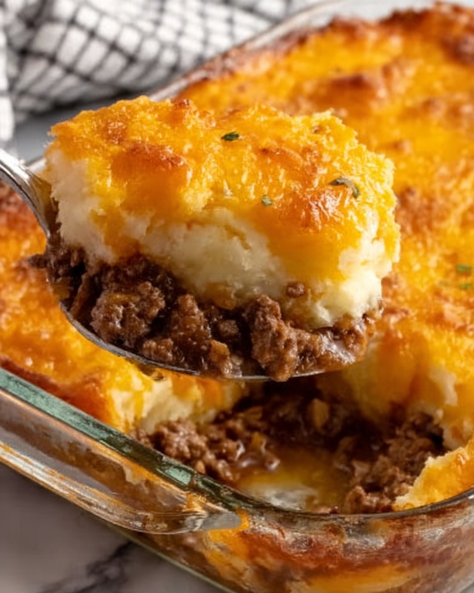 Cheddar Bay Ground Beef Cobbler Recipe - Recipe Image