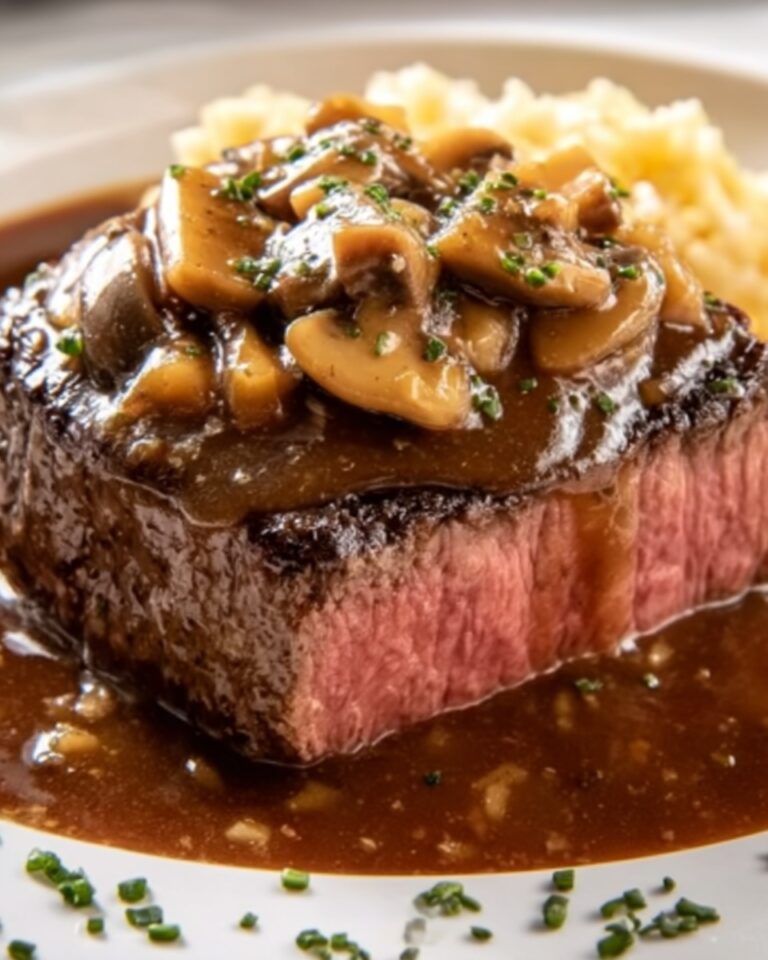Classic Round Steak & Mushroom Onion Gravy Recipe