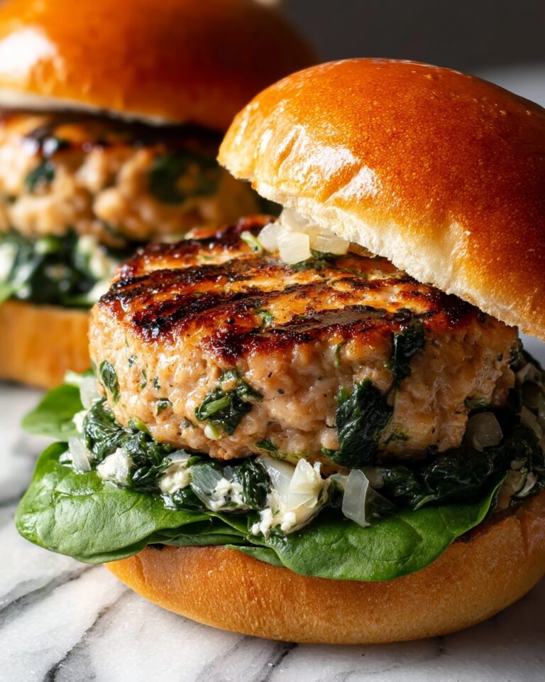 White Cheddar Spinach Chicken Burgers Recipe