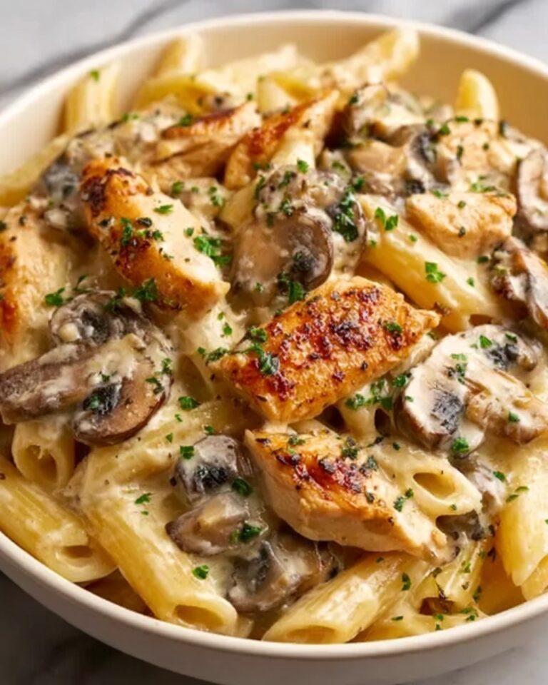 Creamy Chicken & Mushroom Pasta Recipe