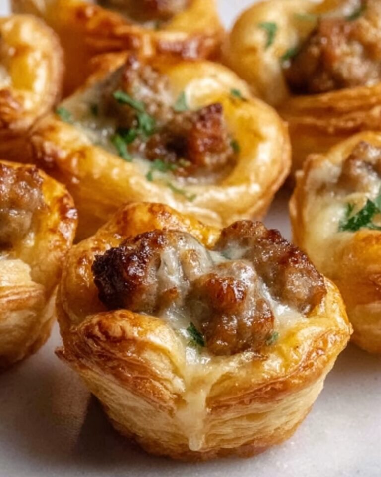Sausage-Cheese Ball Biscuit Cups Recipe
