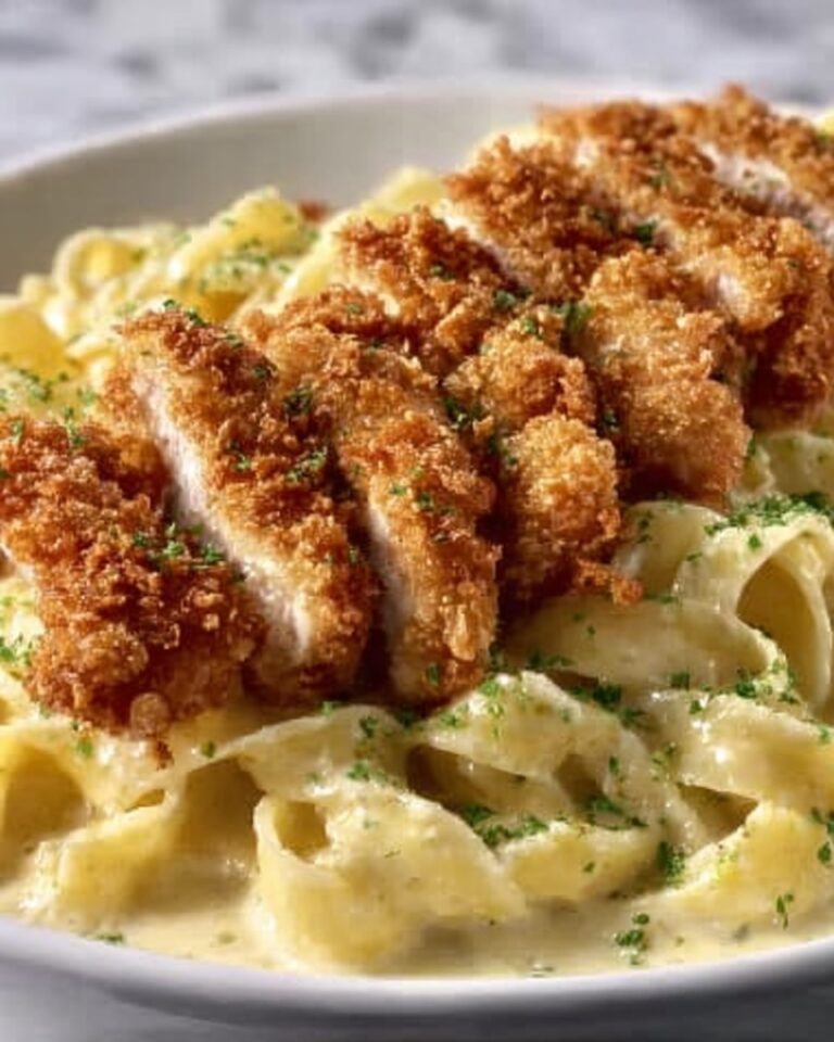 Crispy Chicken with Creamy Parmesan Pasta Recipe