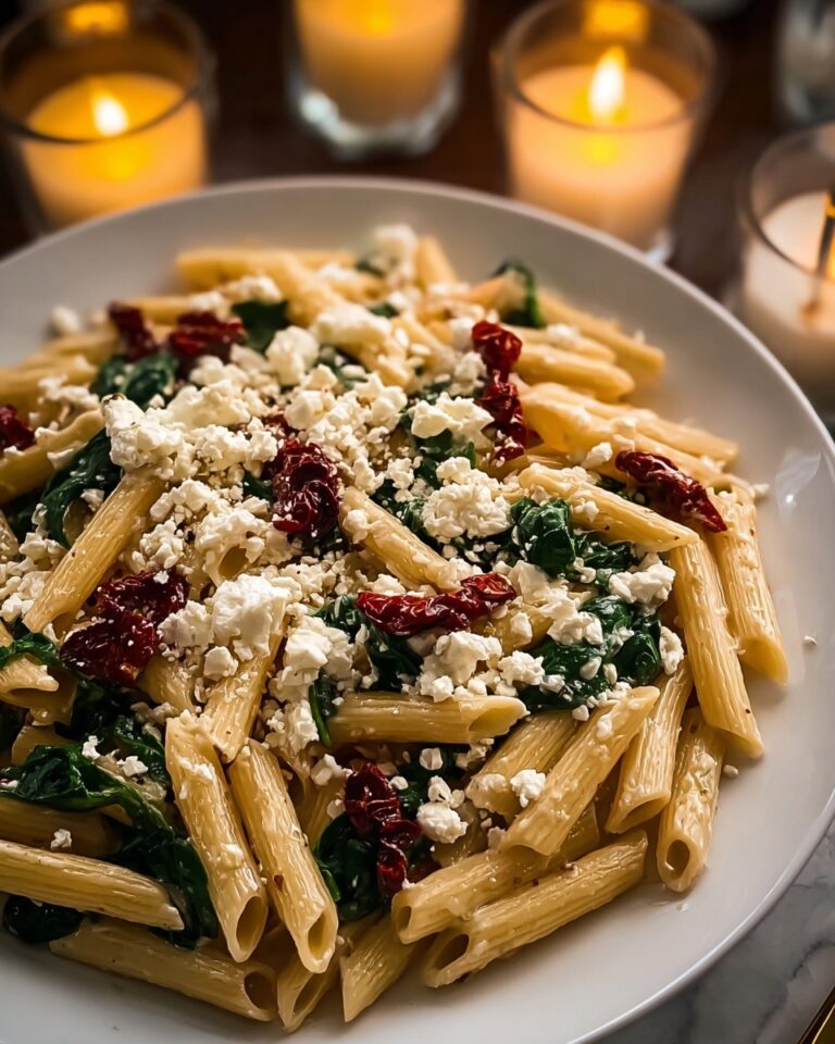 Pasta with Spinach and Feta Cheese Recipe