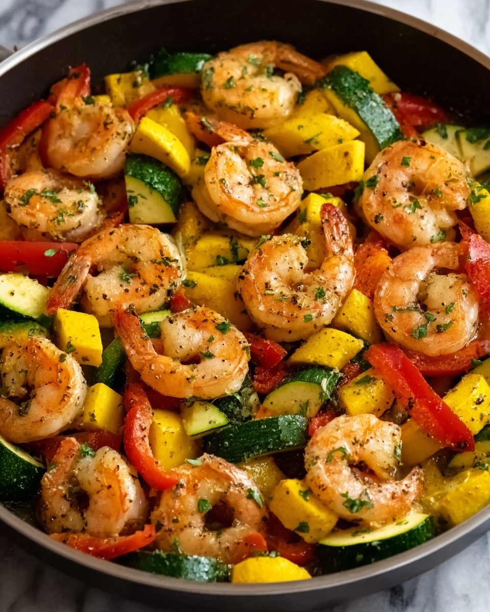 Easy Shrimp Vegetable Skillet Recipe - Recipe Image