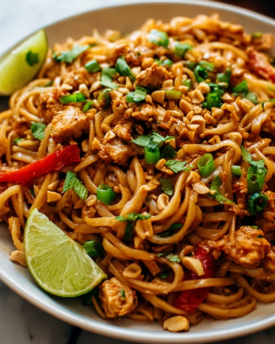 Spicy Chili Garlic Chicken with Asian Noodles Recipe - Recipe Image