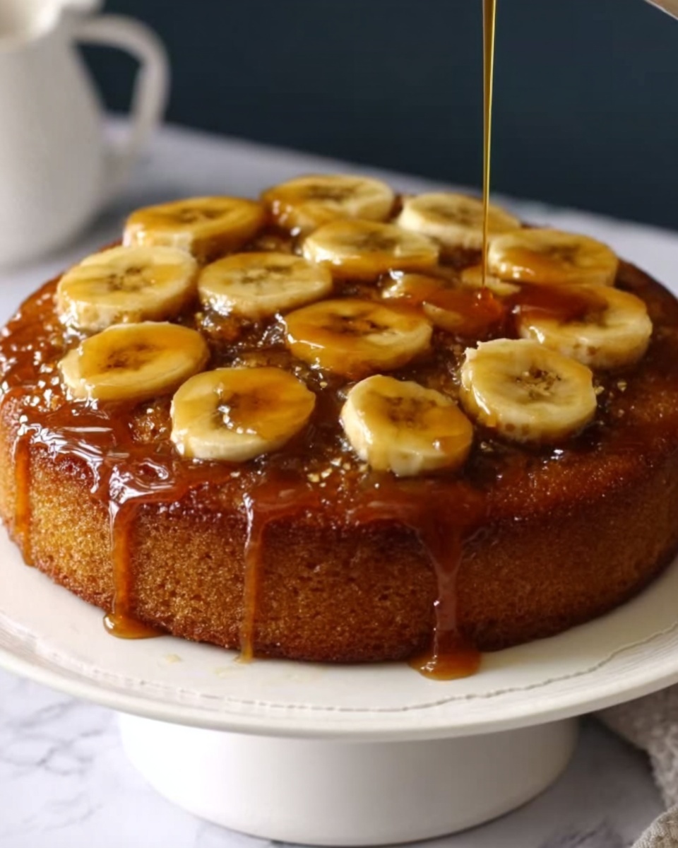 Caramelized Upside-Down Banana Cake Recipe - Recipe Image