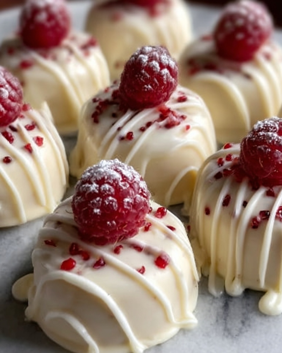 White Chocolate Raspberry Cheesecake Balls Recipe - Recipe Image