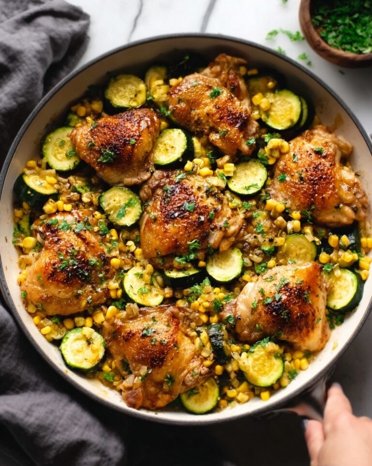 Garlic Butter Chicken with Zucchini and Corn Recipe
