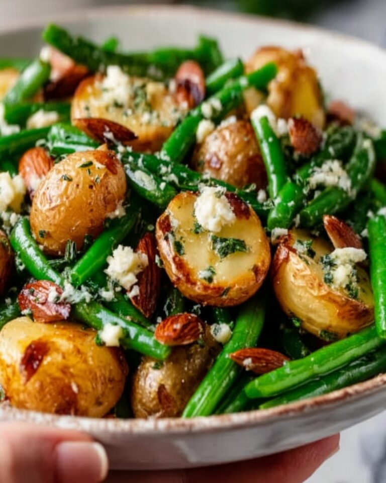 Warm Green Bean Salad with Crispy Potatoes and Feta Recipe