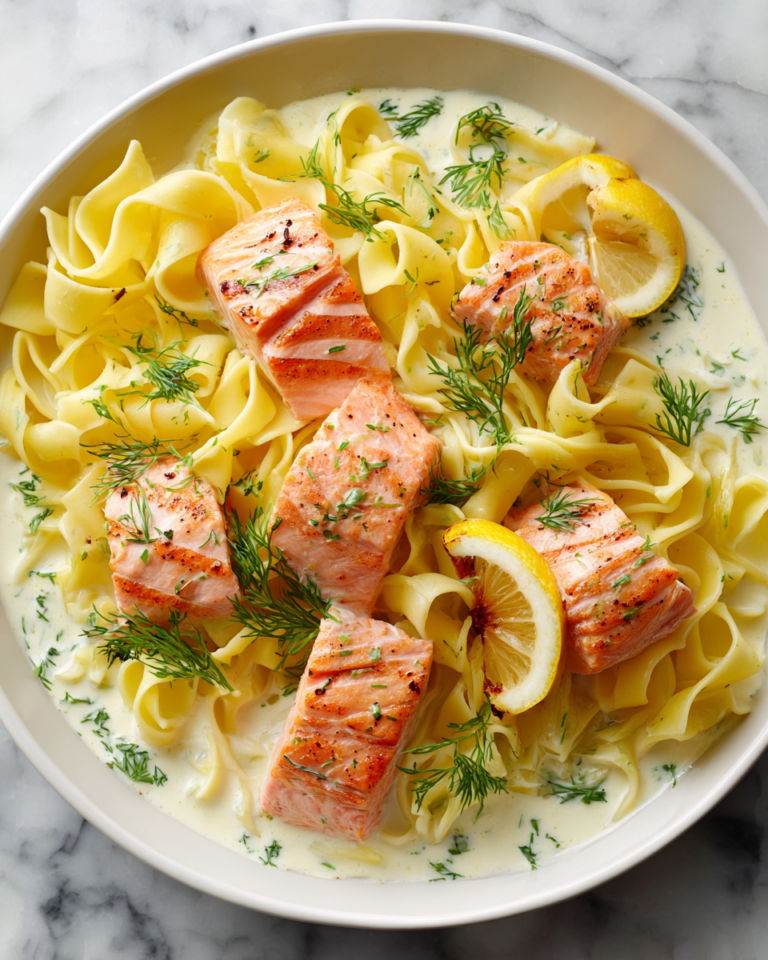 Citrus-Scented Pappardelle with Slow-Roasted Salmon Recipe