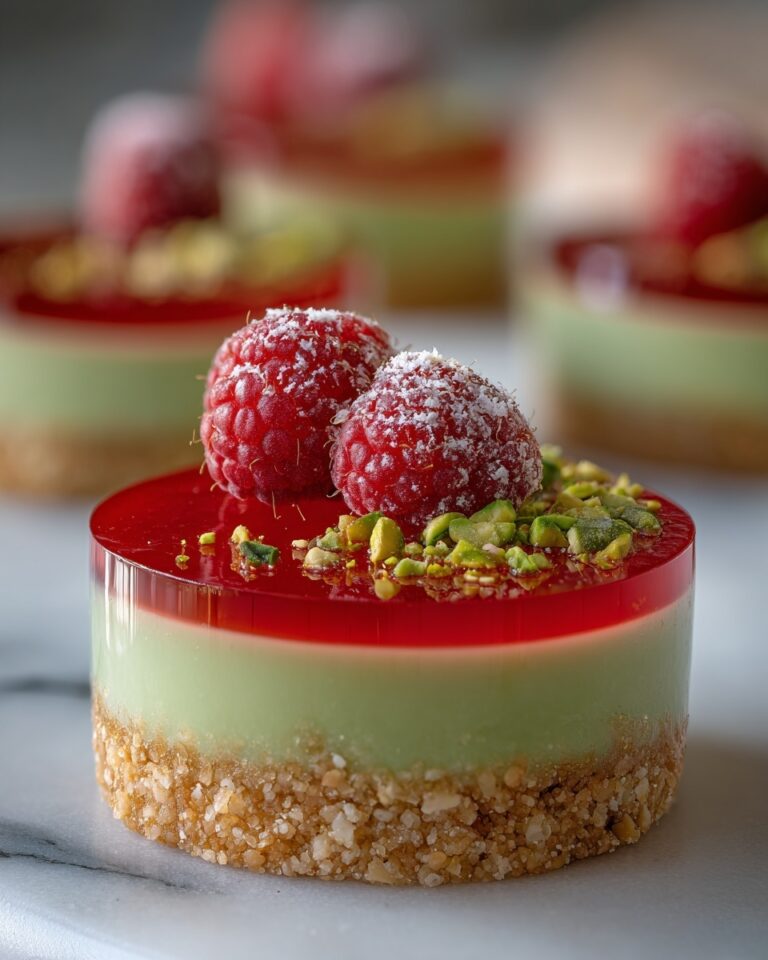 Raspberry Pistachio Mousse Cakes Recipe