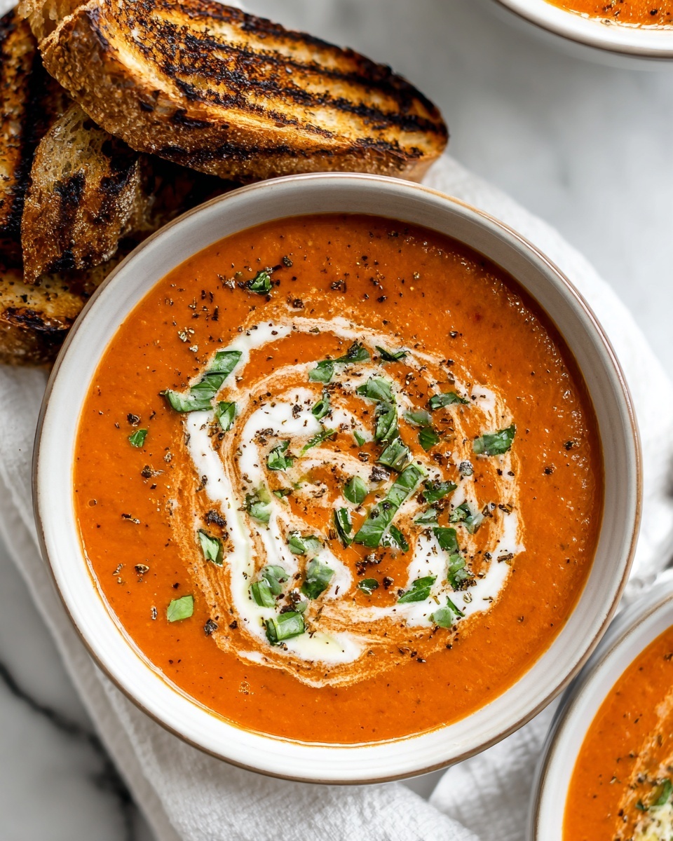 Creamy Tomato Soup with Grilled Cheese Sandwich Recipe - Recipe Image