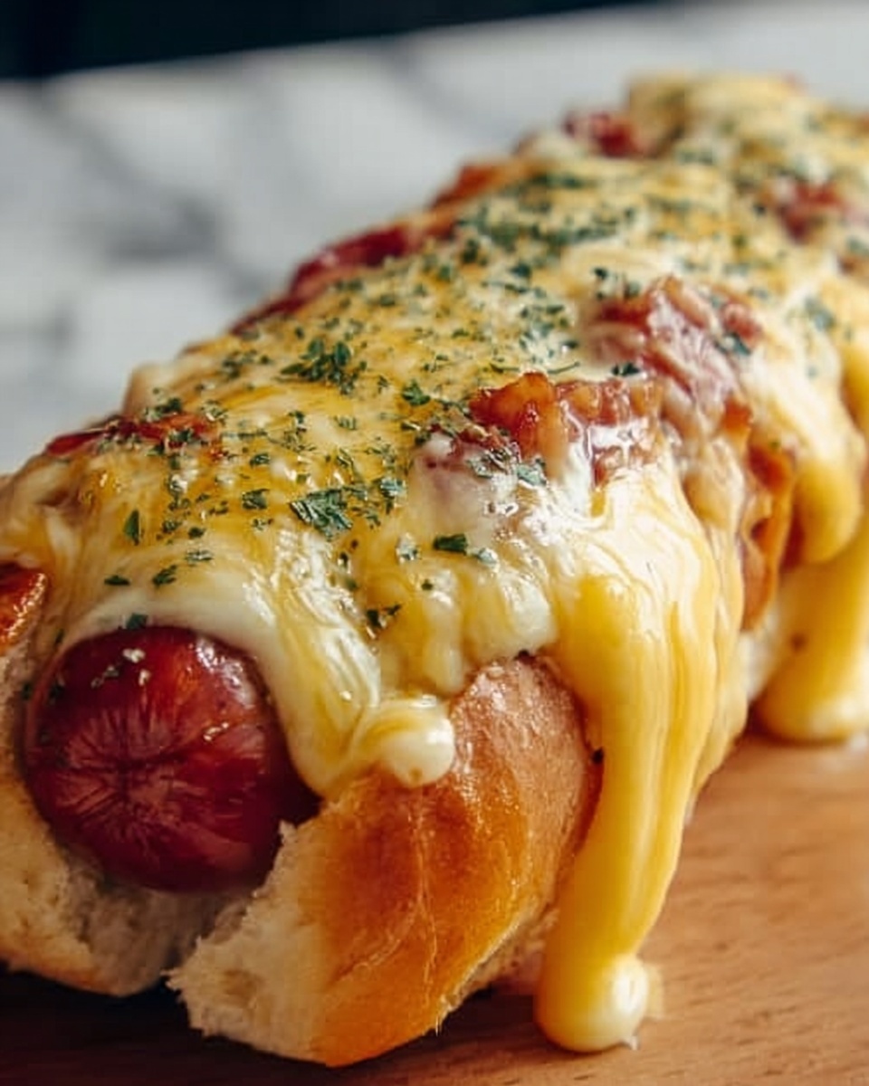 Huge Cheese Dog Sandwich with a Pizza Slice Inside Recipe - Recipe Image