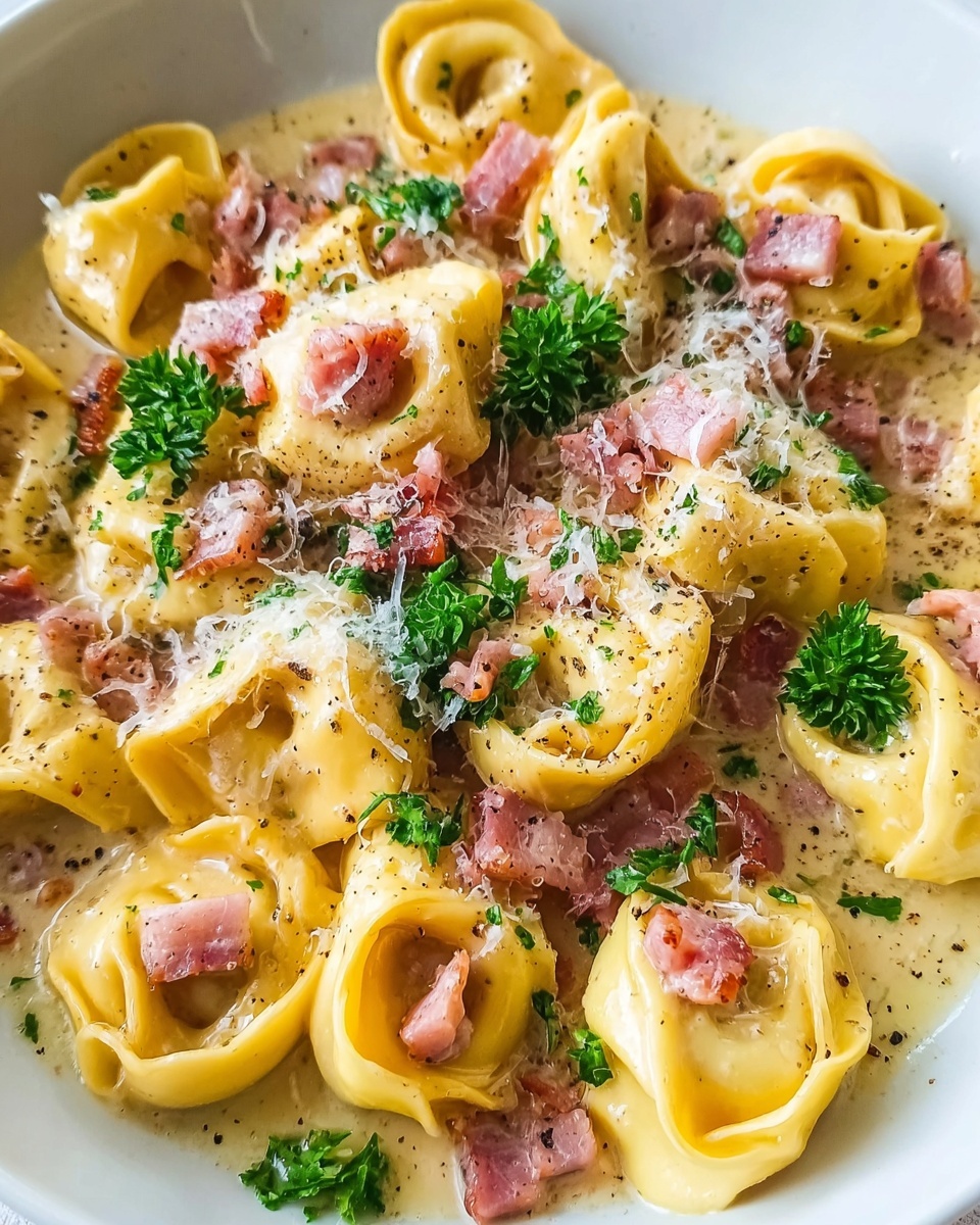 Creamy Tortellini Carbonara Recipe - Recipe Image