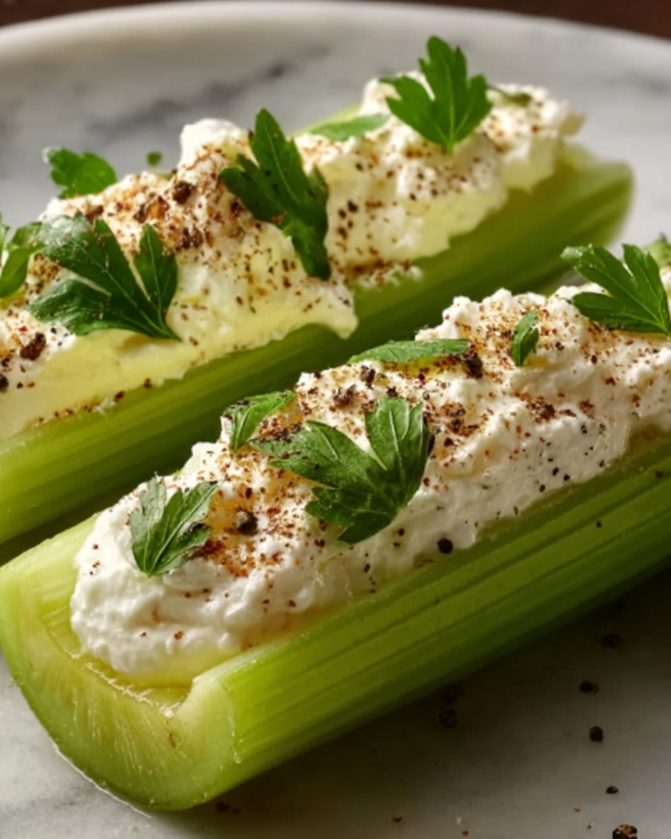 Italian Cream Cheese Stuffed Celery Recipe - Recipe Image