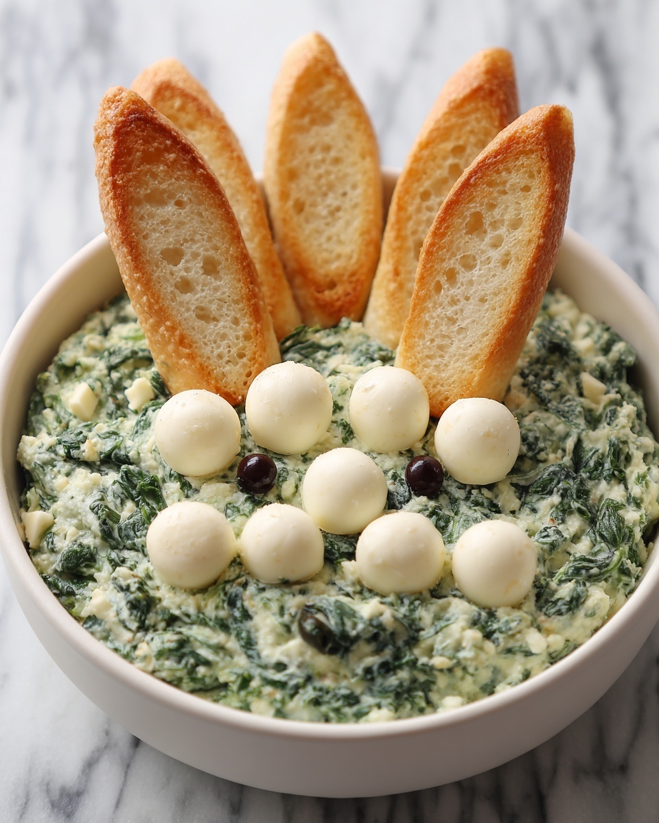 Easter Bunny Spinach Dip Recipe - Recipe Image