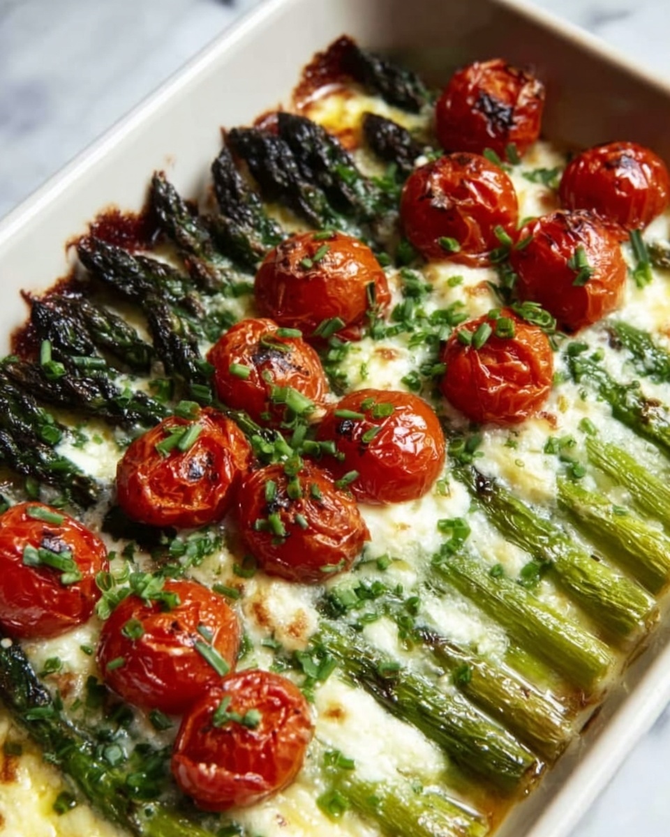 Oven Roasted Asparagus with Parmesan and Tomatoes Recipe - Recipe Image