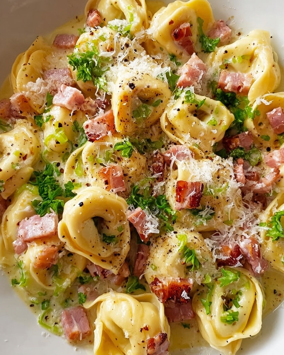 Creamy Tortellini Carbonara Recipe - Recipe Image
