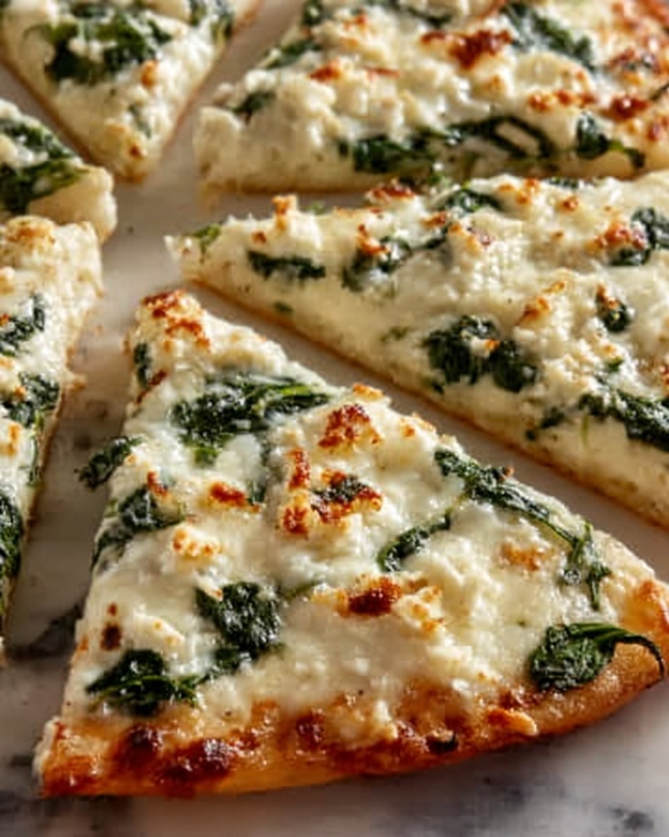 Spinach White Pizza Recipe - Recipe Image