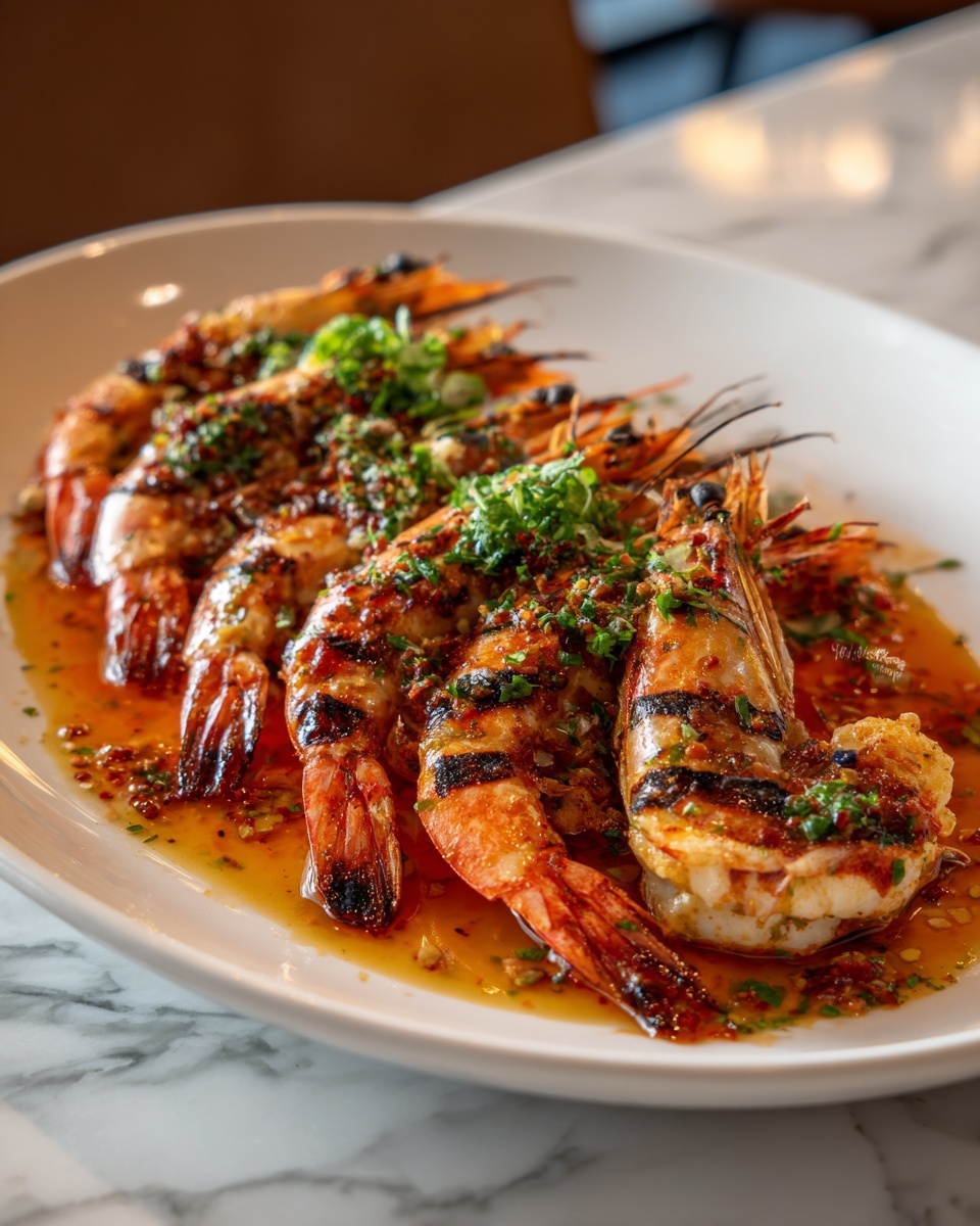 Char-Grilled King Prawns with Lemon Recipe - Recipe Image