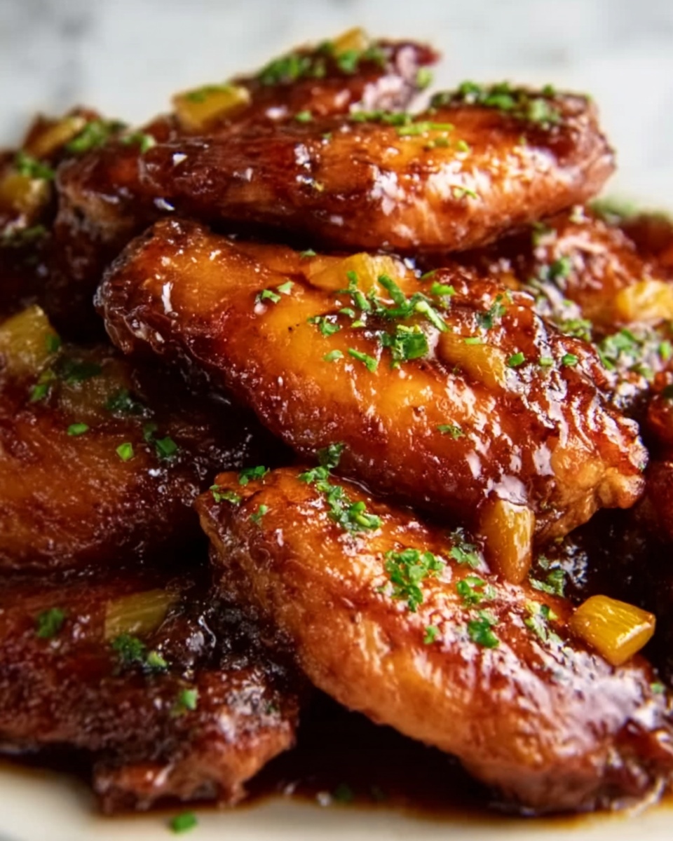 Brown Sugar Pineapple Wings with Crispy Glaze Recipe - Recipe Image