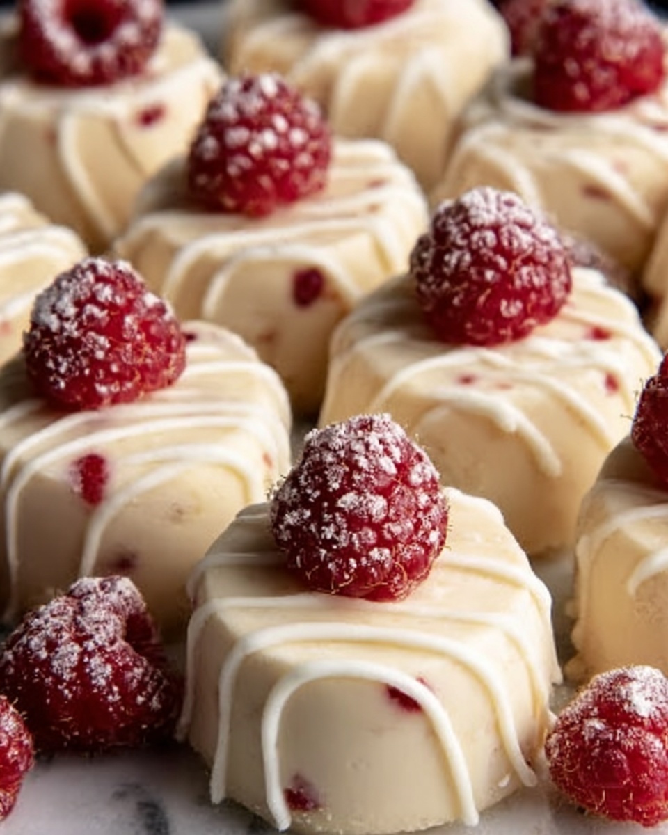 White Chocolate Raspberry Cheesecake Balls Recipe - Recipe Image