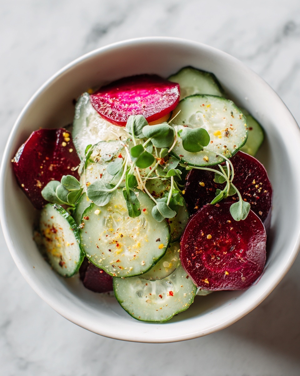 Crisp Cucumber and Beetroot Salad Recipe - Recipe Image