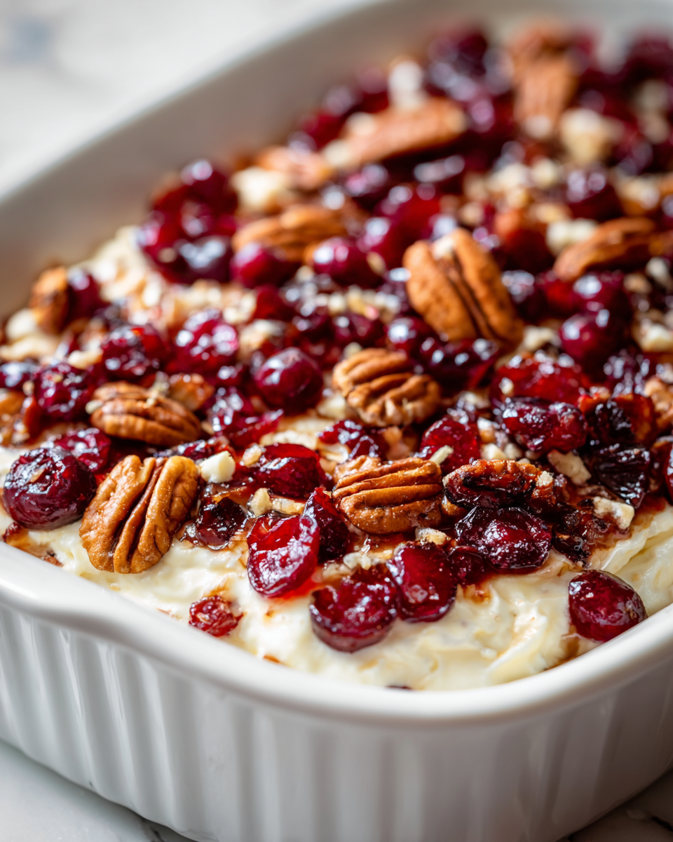 Whipped Goat Cheese with Cranberry Sauce and Candied Pecans Recipe - Recipe Image