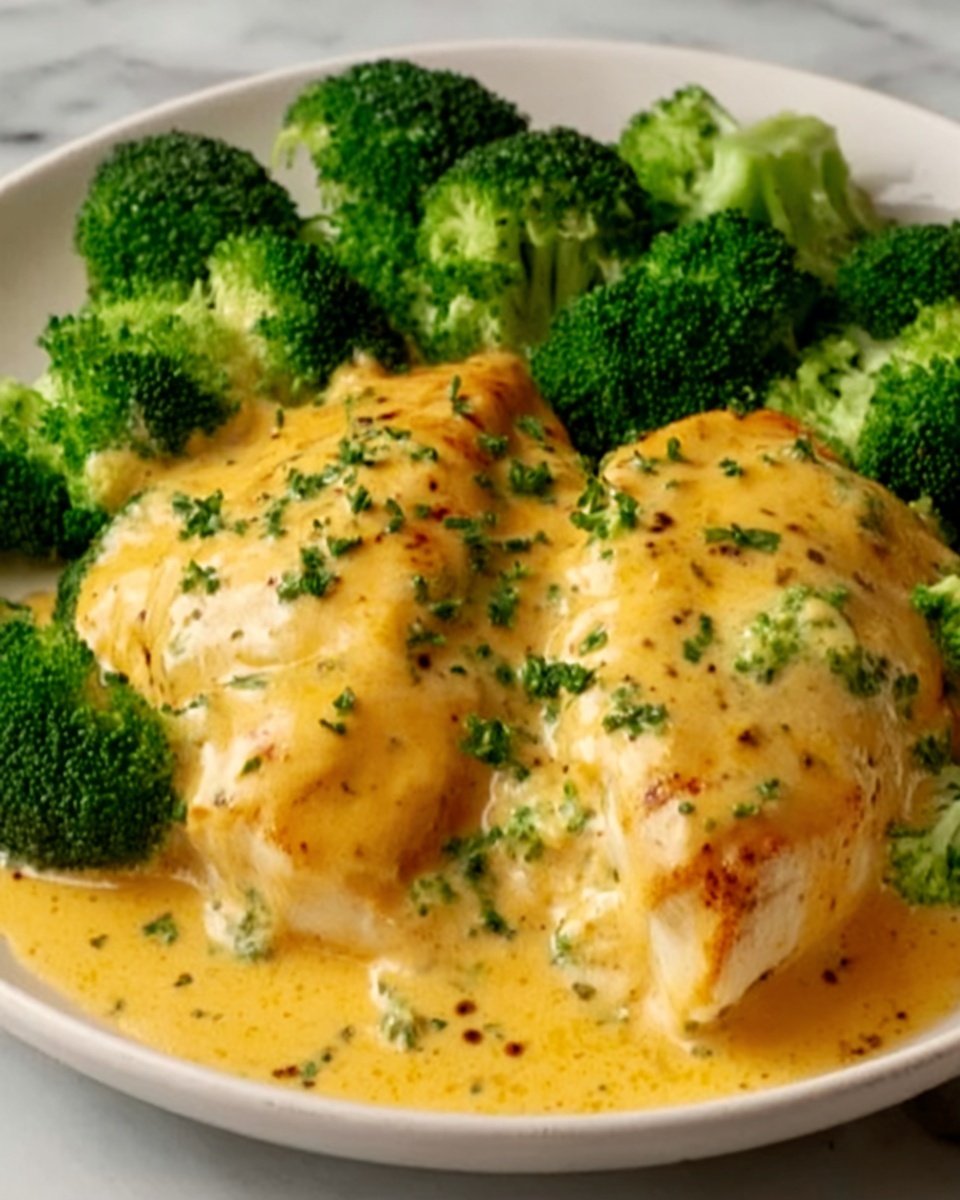 Creamy Cheesy Chicken with Broccoli Recipe - Recipe Image