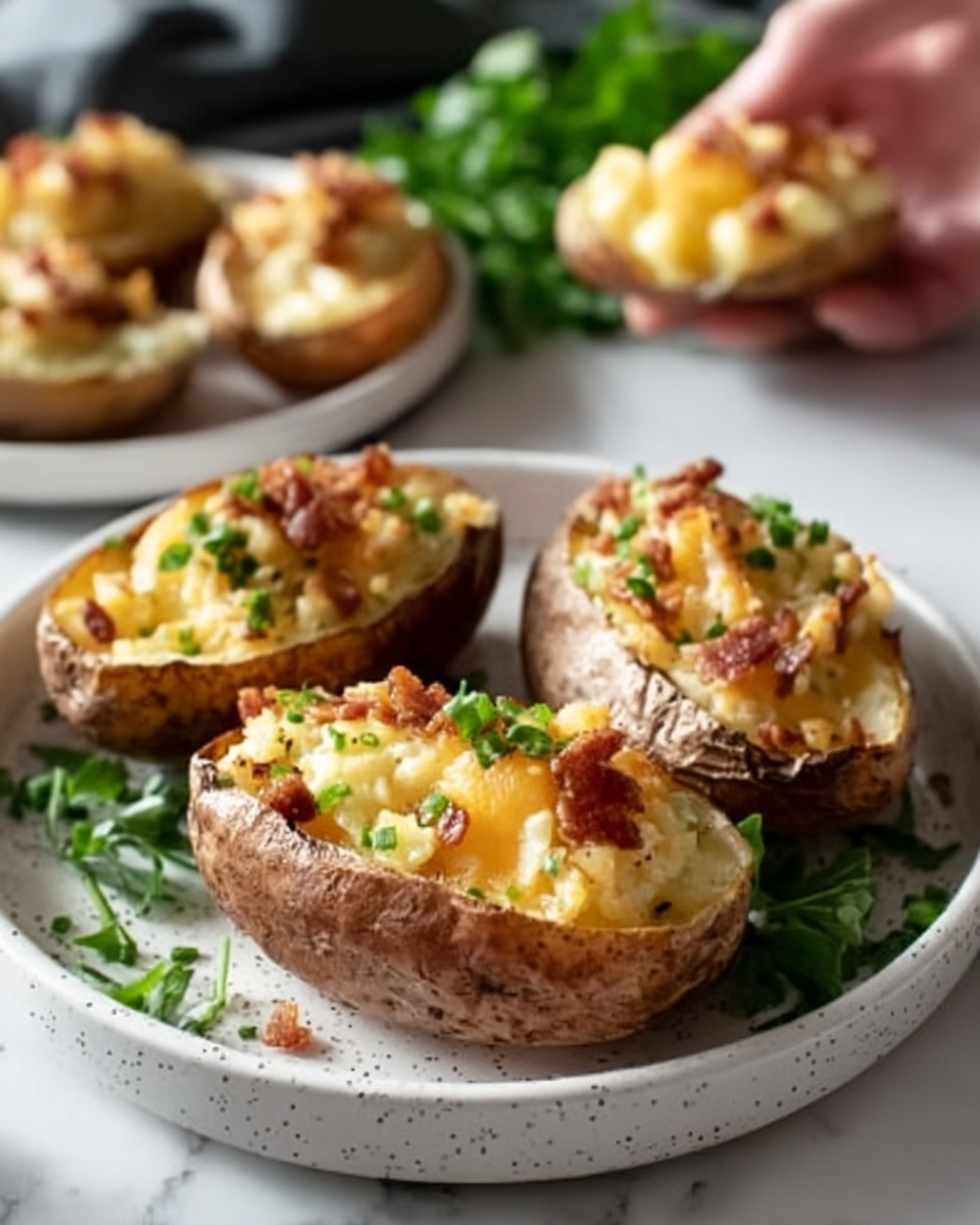 Air Fryer Baked Potato with Crispy Skin and Perfect Toppings Recipe - Recipe Image